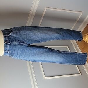 BANANA REPUBLIC Premium Denim Mid-Rise Skinny Split Hem Stretch Boho Jeans 31‎
